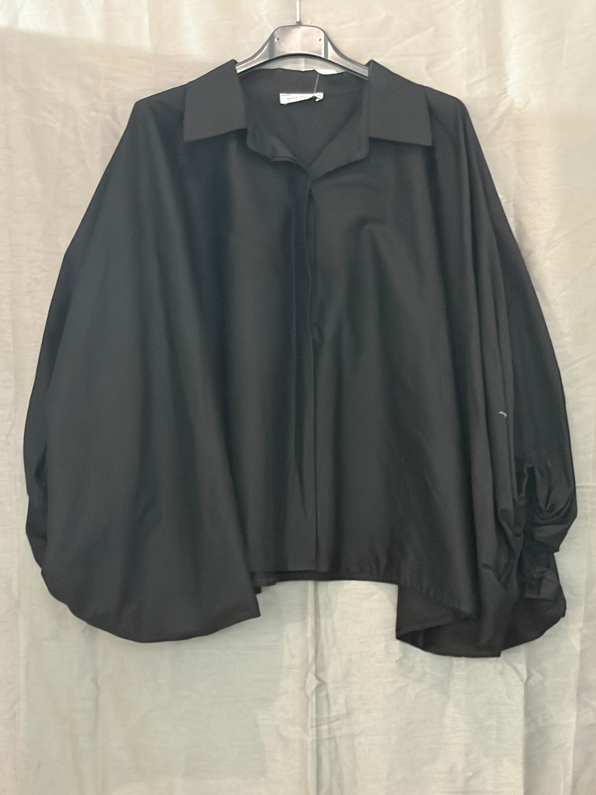 Chemise cache-cœur manches bouffantes