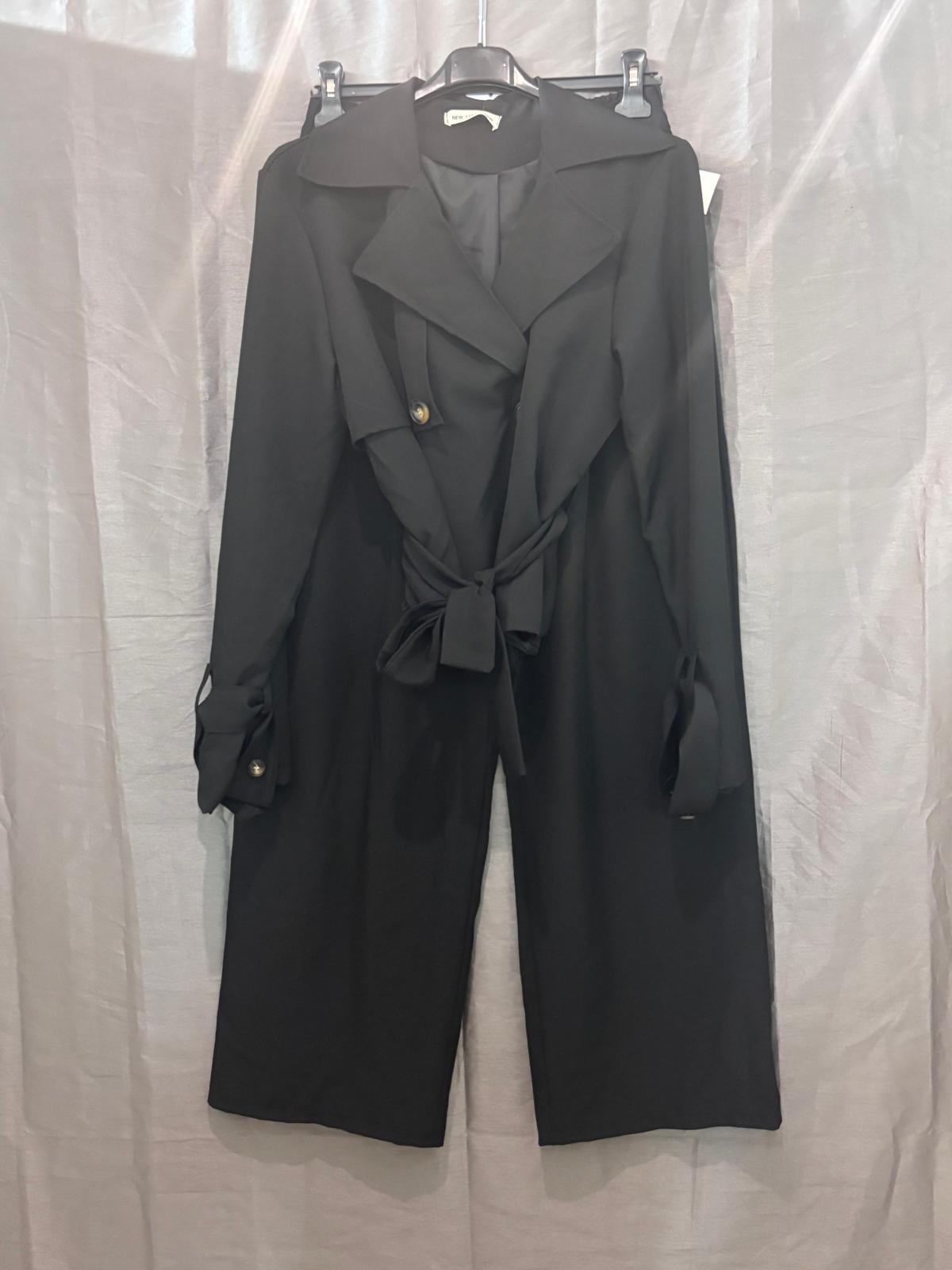 Ensemble trench ceinturé et pantalon large