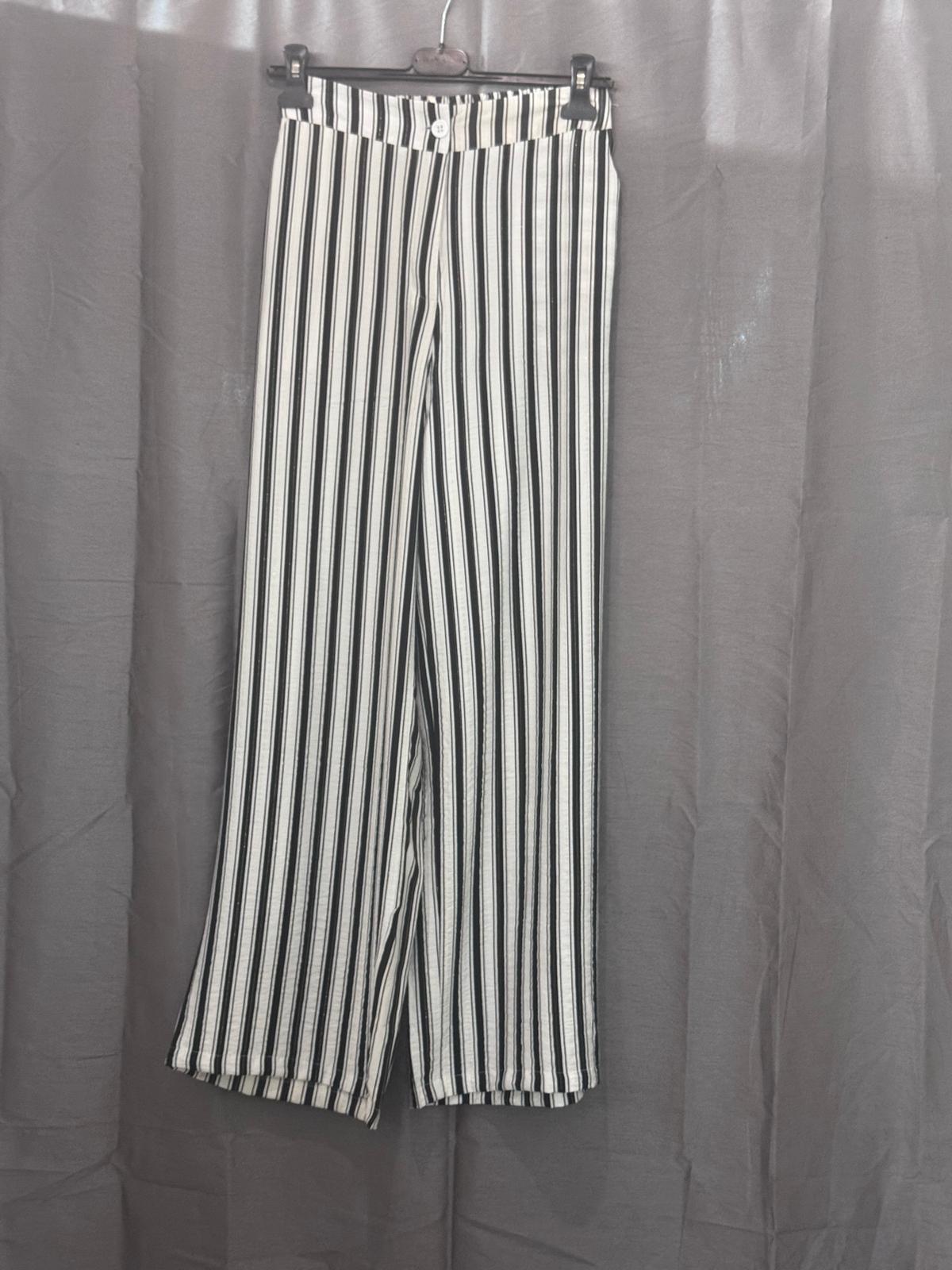 Pantalon large taille haute