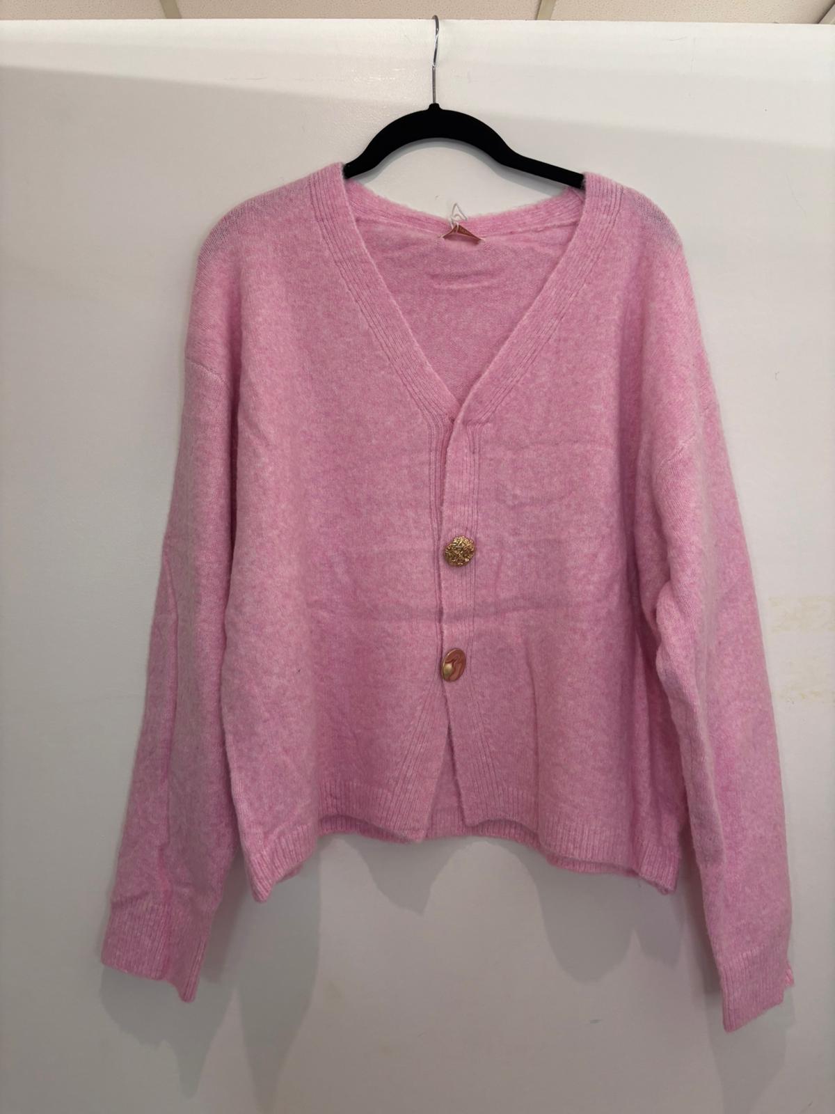 Cardigan doux à gros boutons