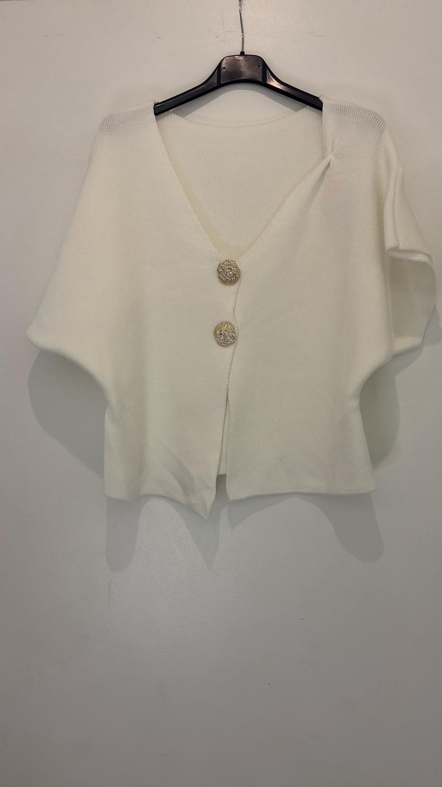 Gilet sans manches à boutons dorés