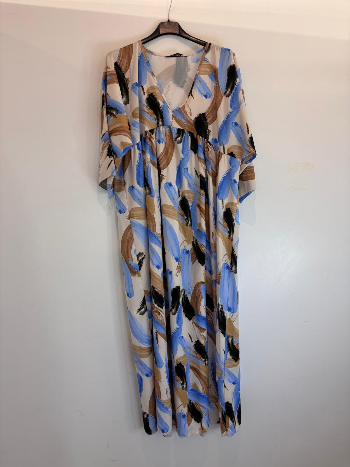 Robe longue fluide à motifs