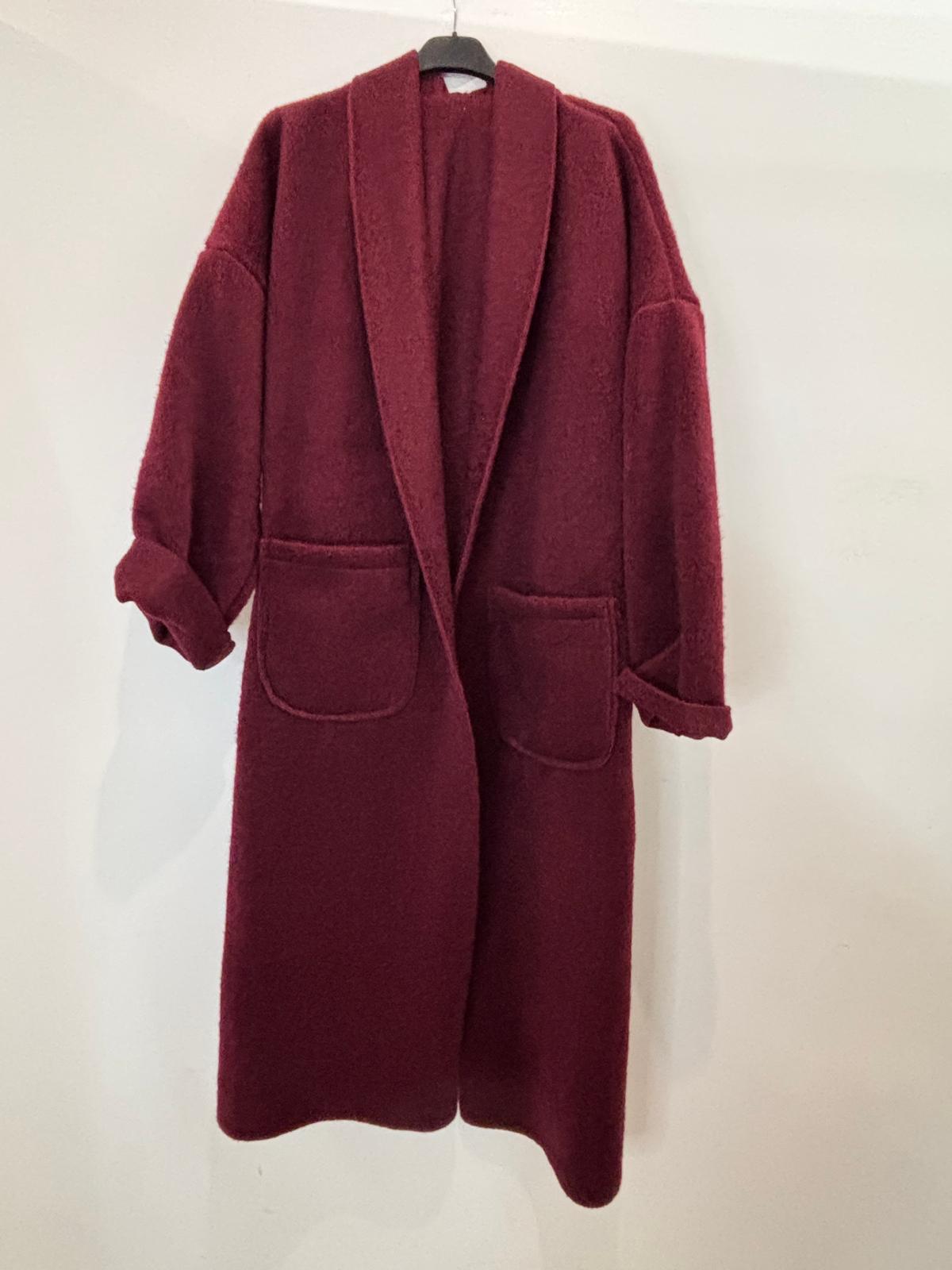 Manteau long avec poches plaquées