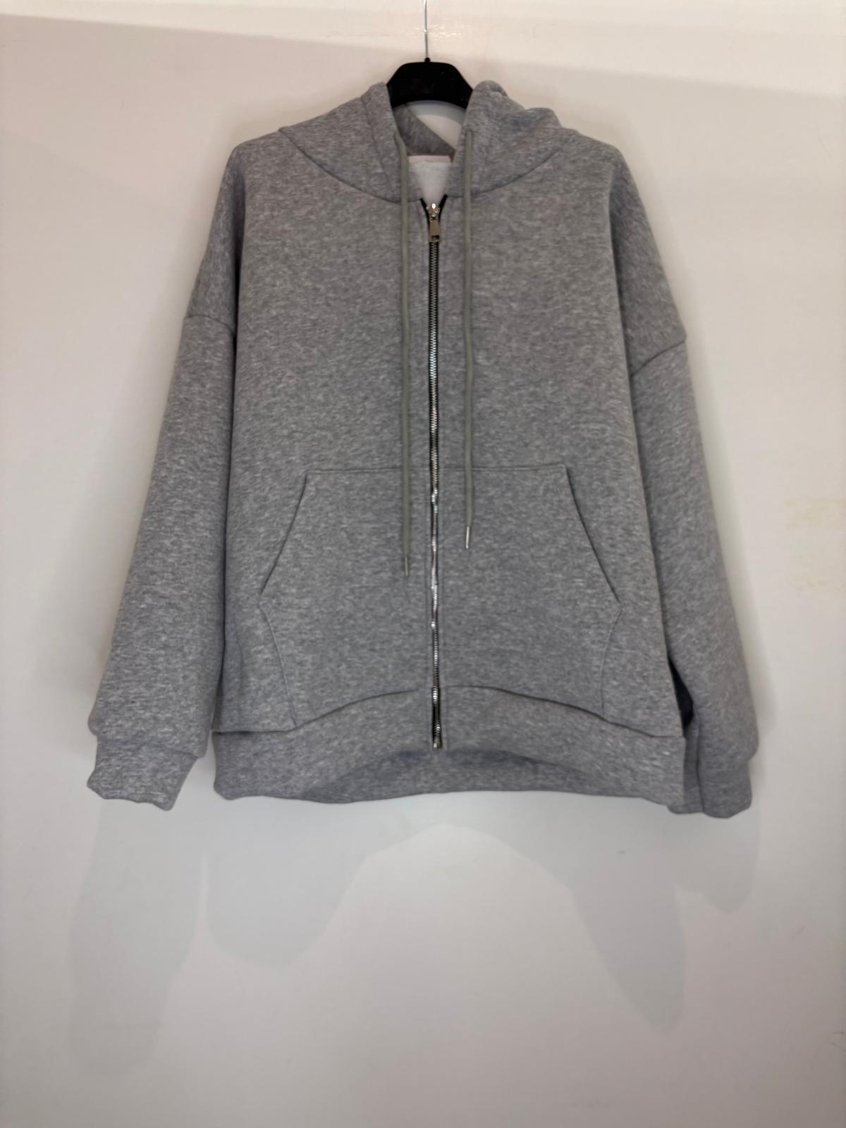 Sweat à capuche noir zippé