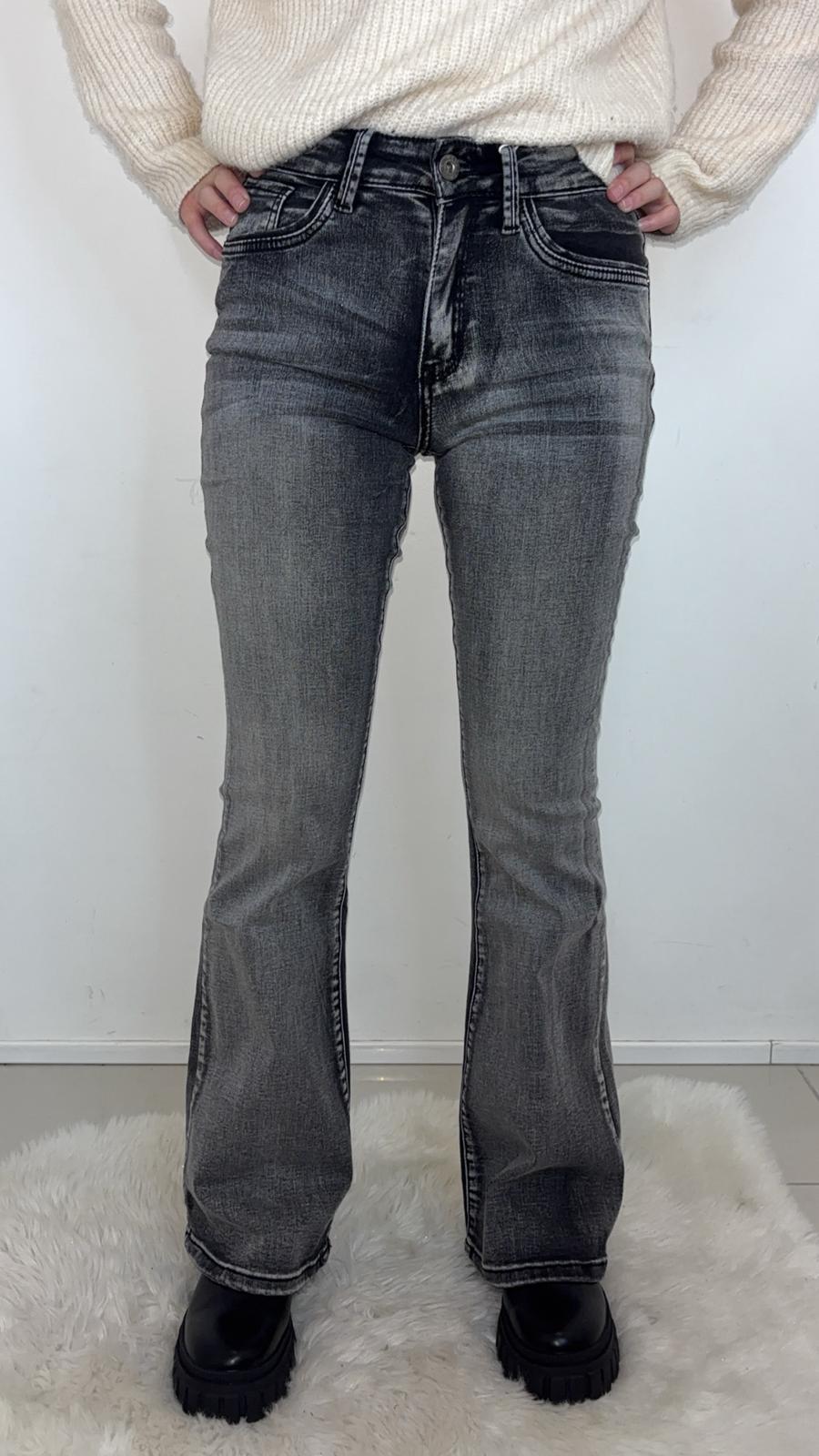 Jean gris effet délavé