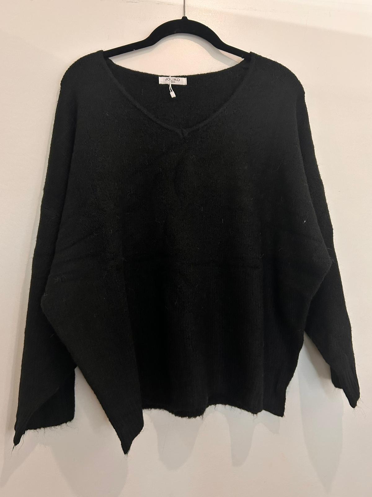 Pull en maille coupe oversize col V