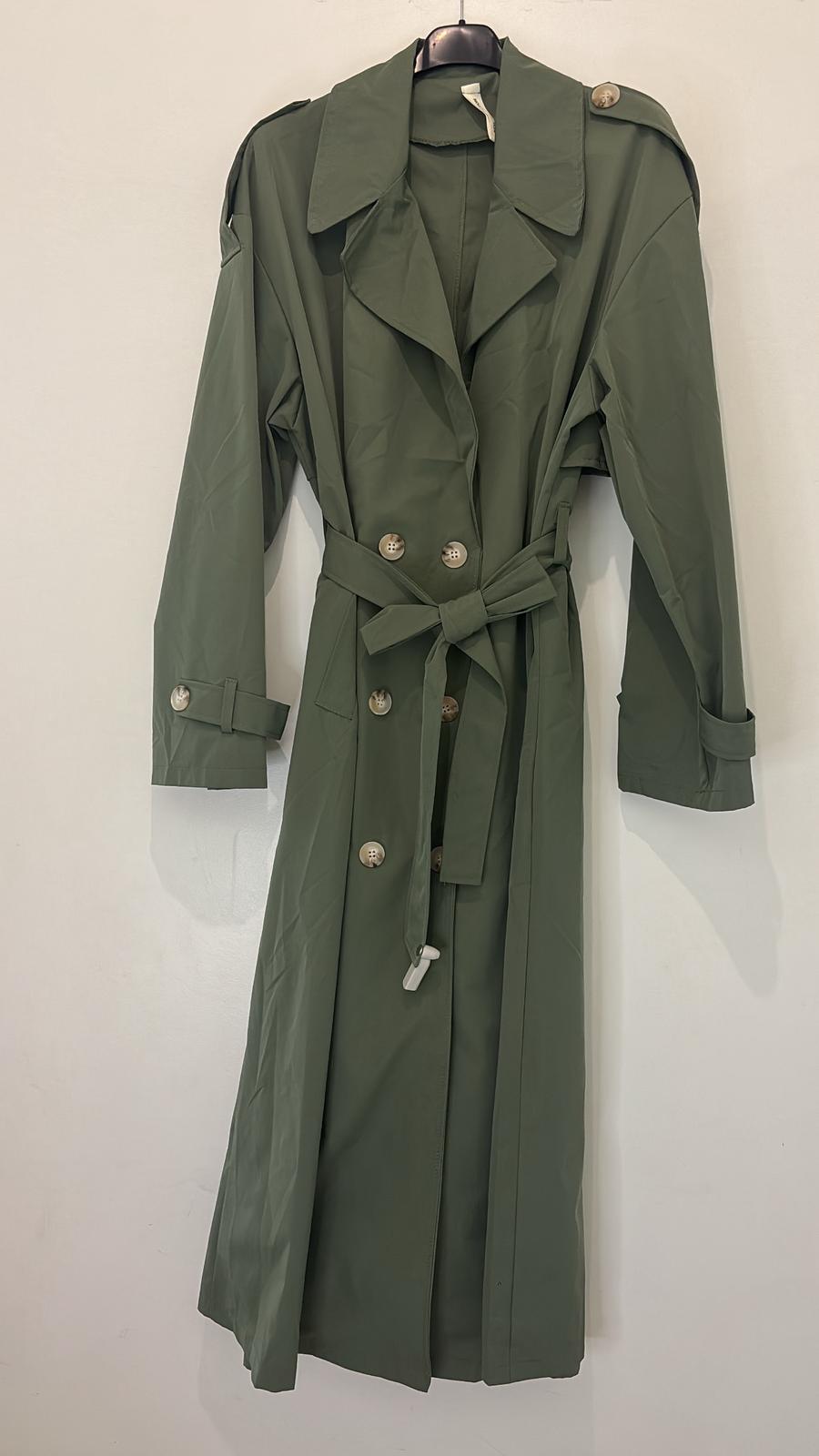 Trench long oversize ceinturé