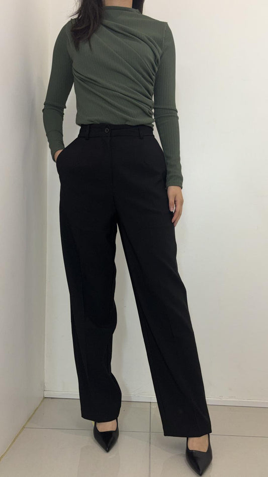 Body à effet drapé côtelé