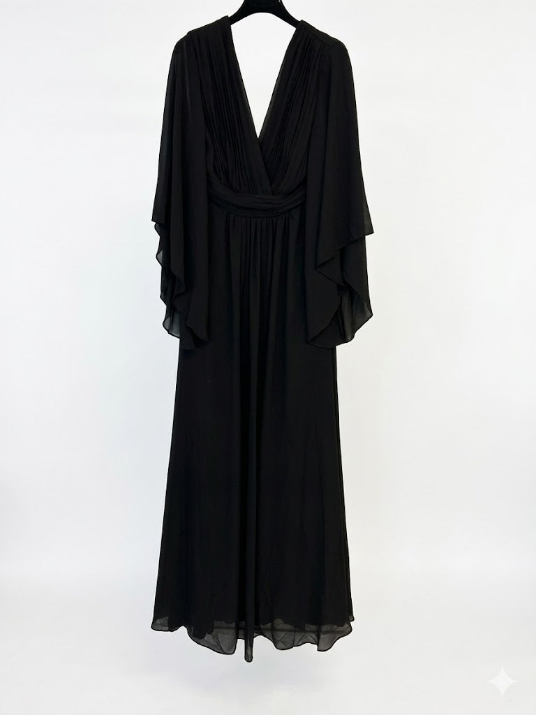 Robe longue avec larges manches fluides
