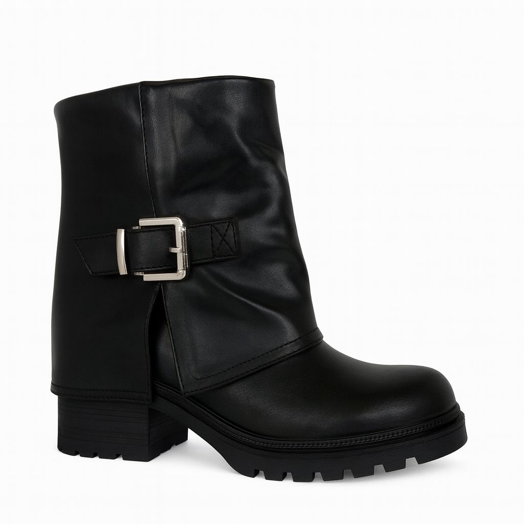 Bottines noires overboot courte simple