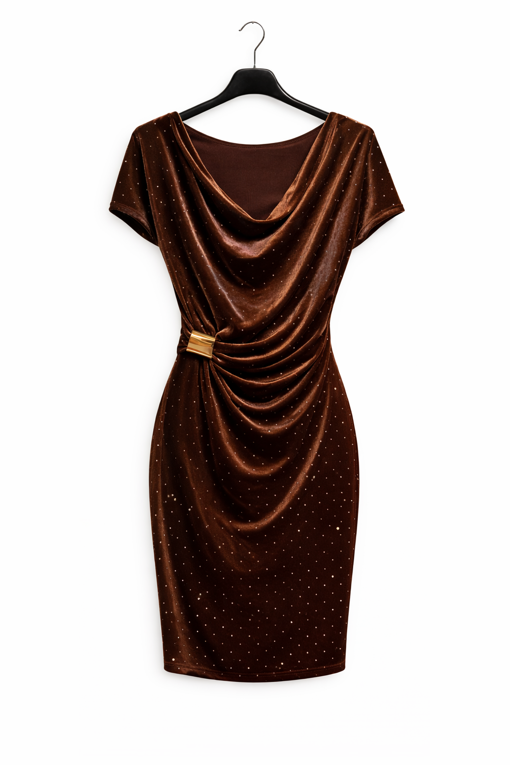 Robe courte ajustée à effet scintillant