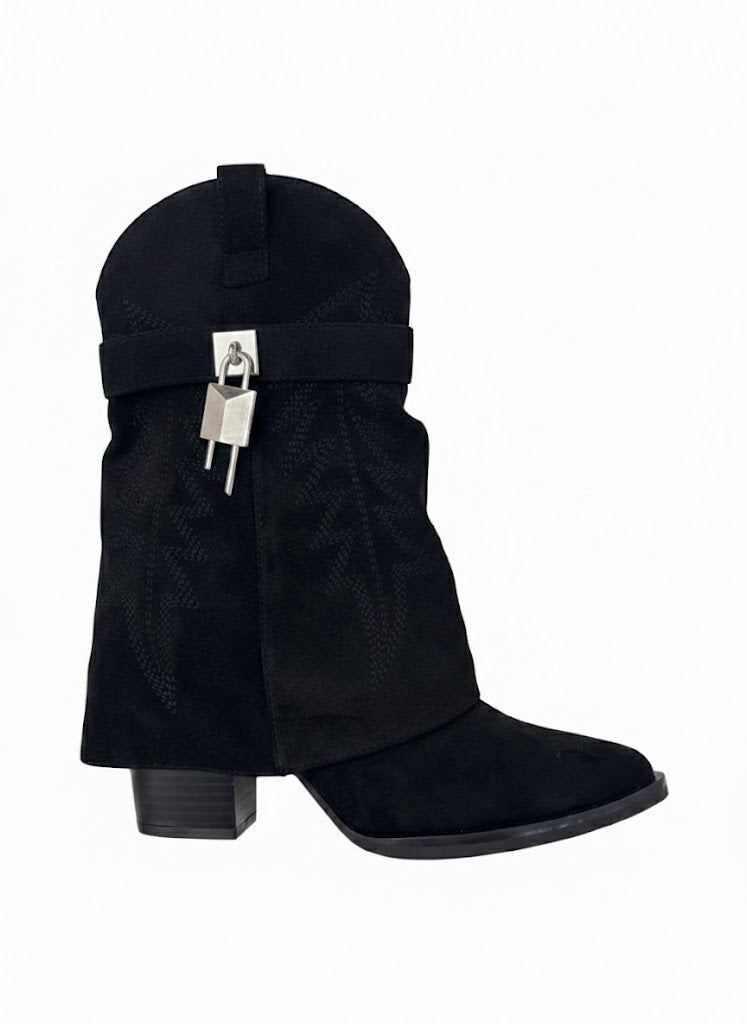 Bottines western en suédine