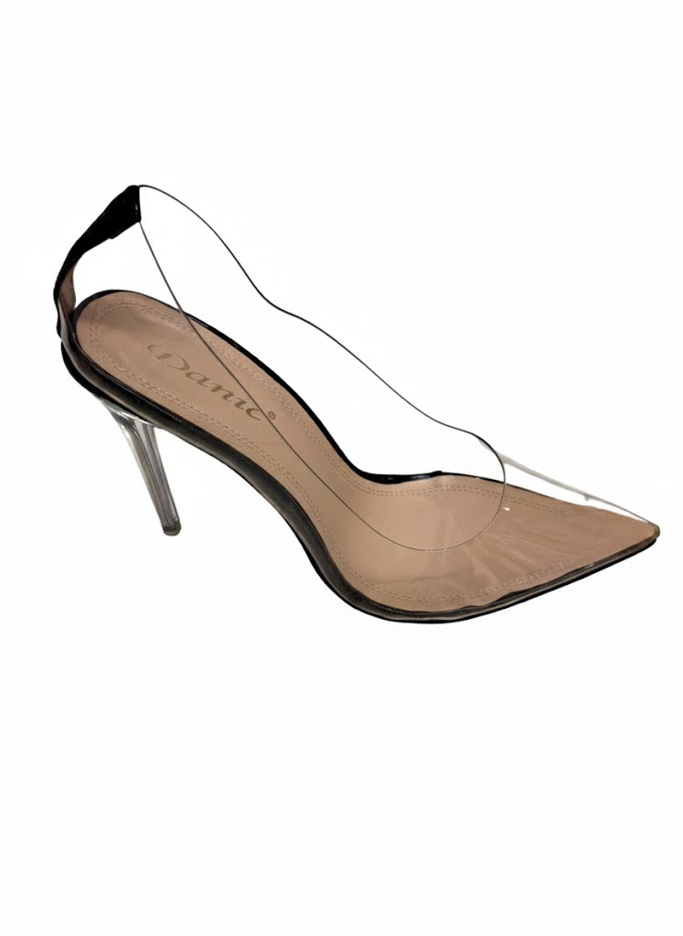 Escarpins transparents à talon aiguille