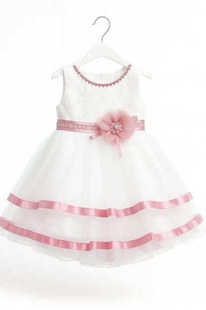 Robe à rubans et fleur