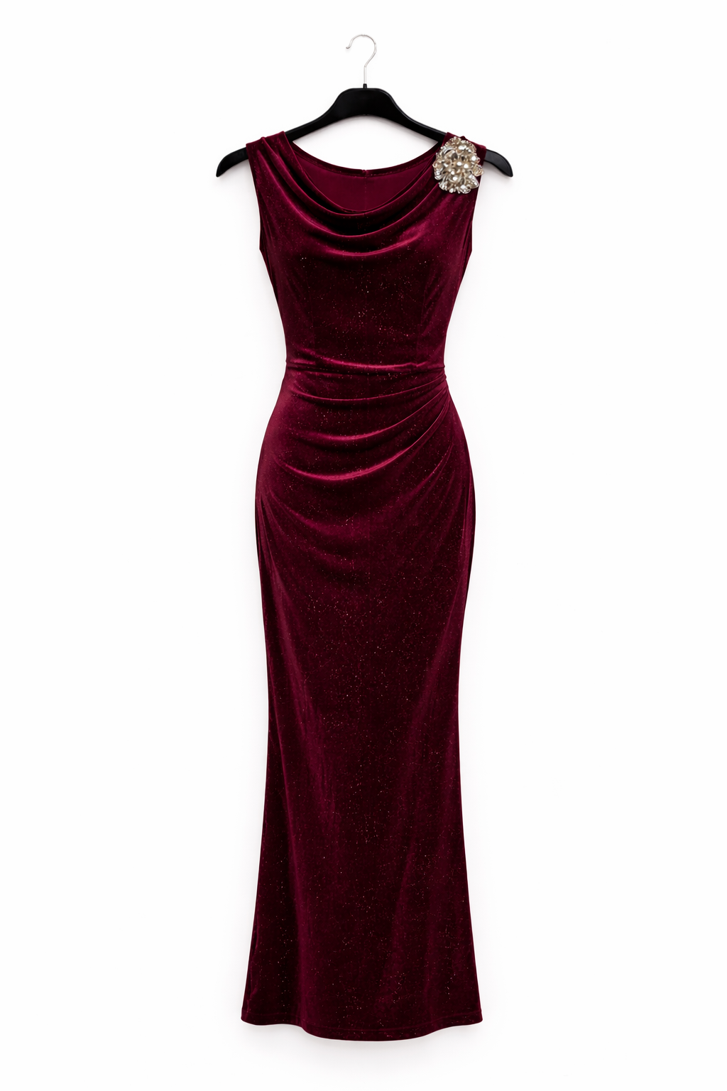 Robe longue élégante en velours