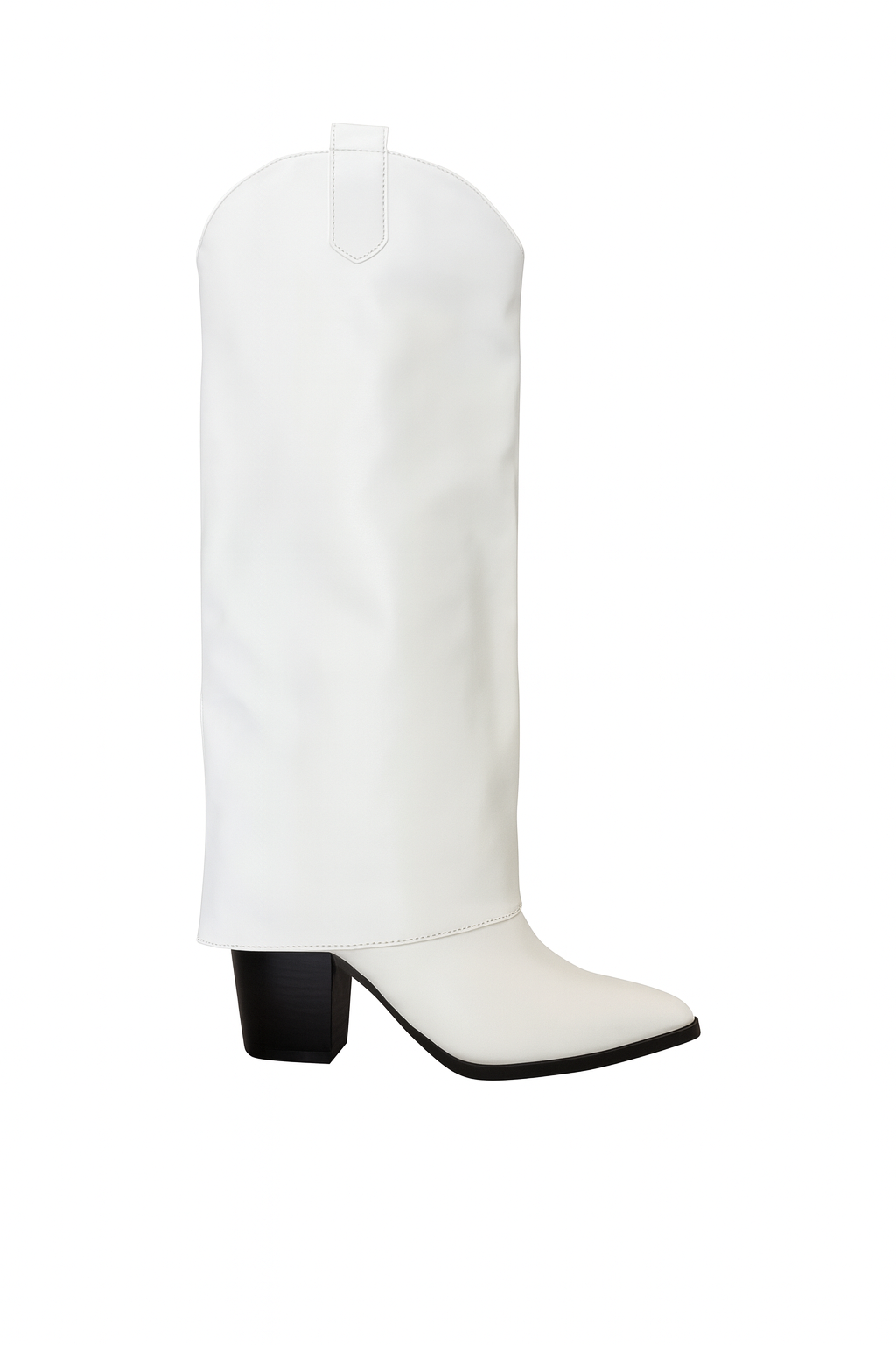Bottes blanches western à talon