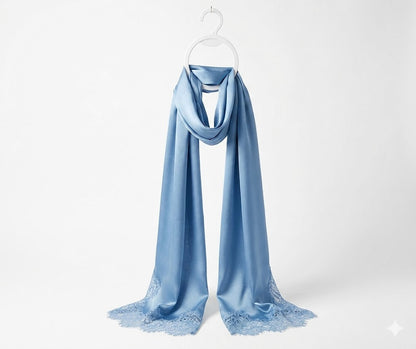 Foulard sarong à finition dentelle à nouer en ceinture asymétrique