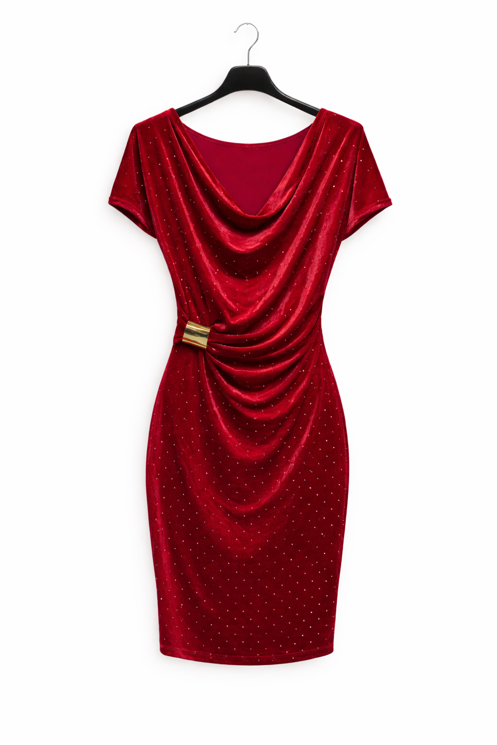 Robe courte ajustée à effet scintillant