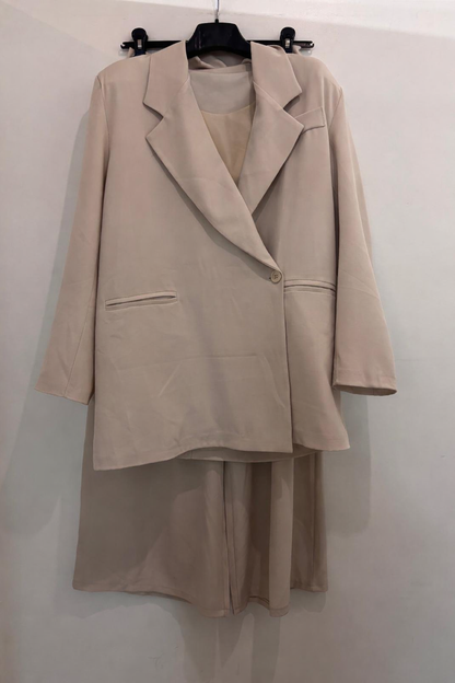 Ensemble blazer oversize & pantalon large