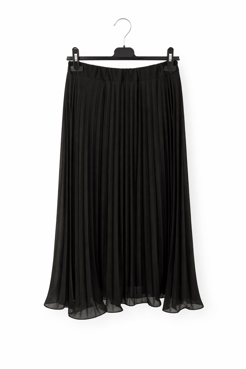 Jupe plissée longue taille élastique fluide
