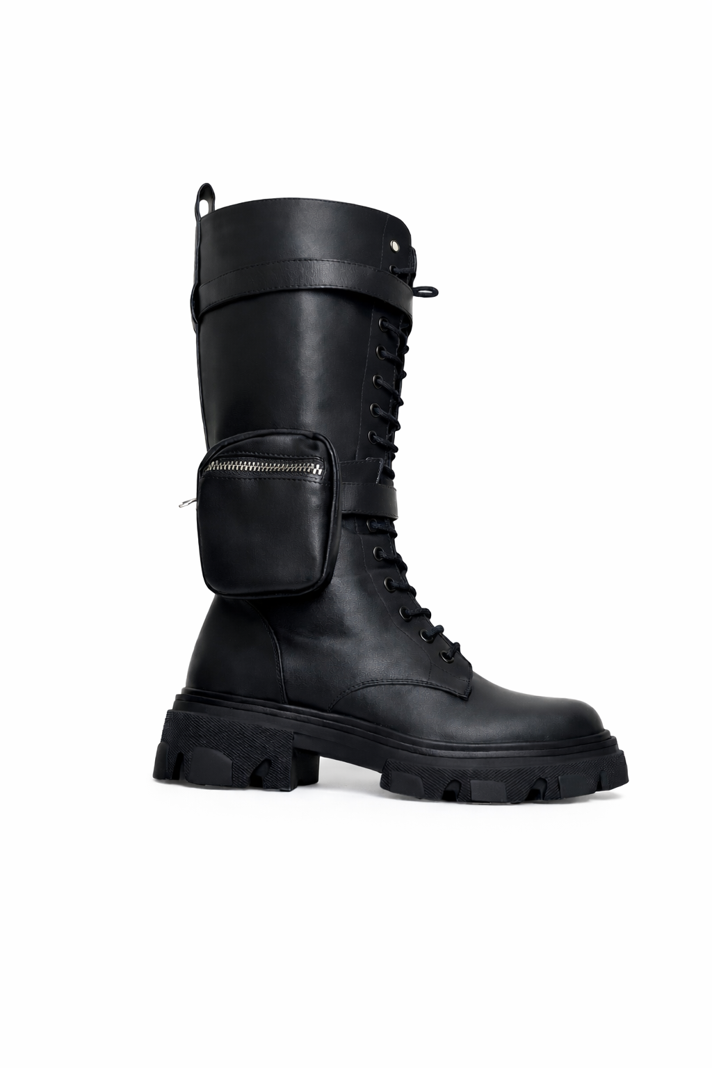 Bottes biker avec poche latérale
