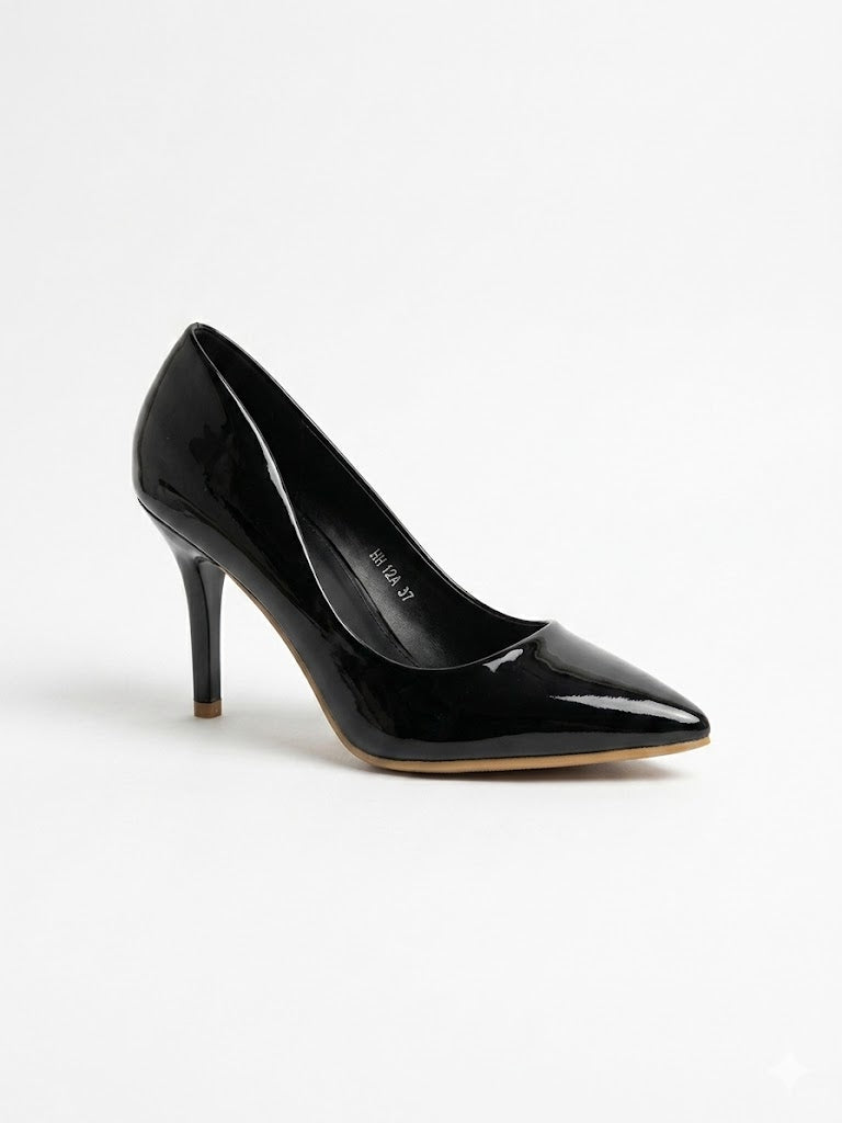 Escarpin Vernis Talon Haut – Bout Pointu