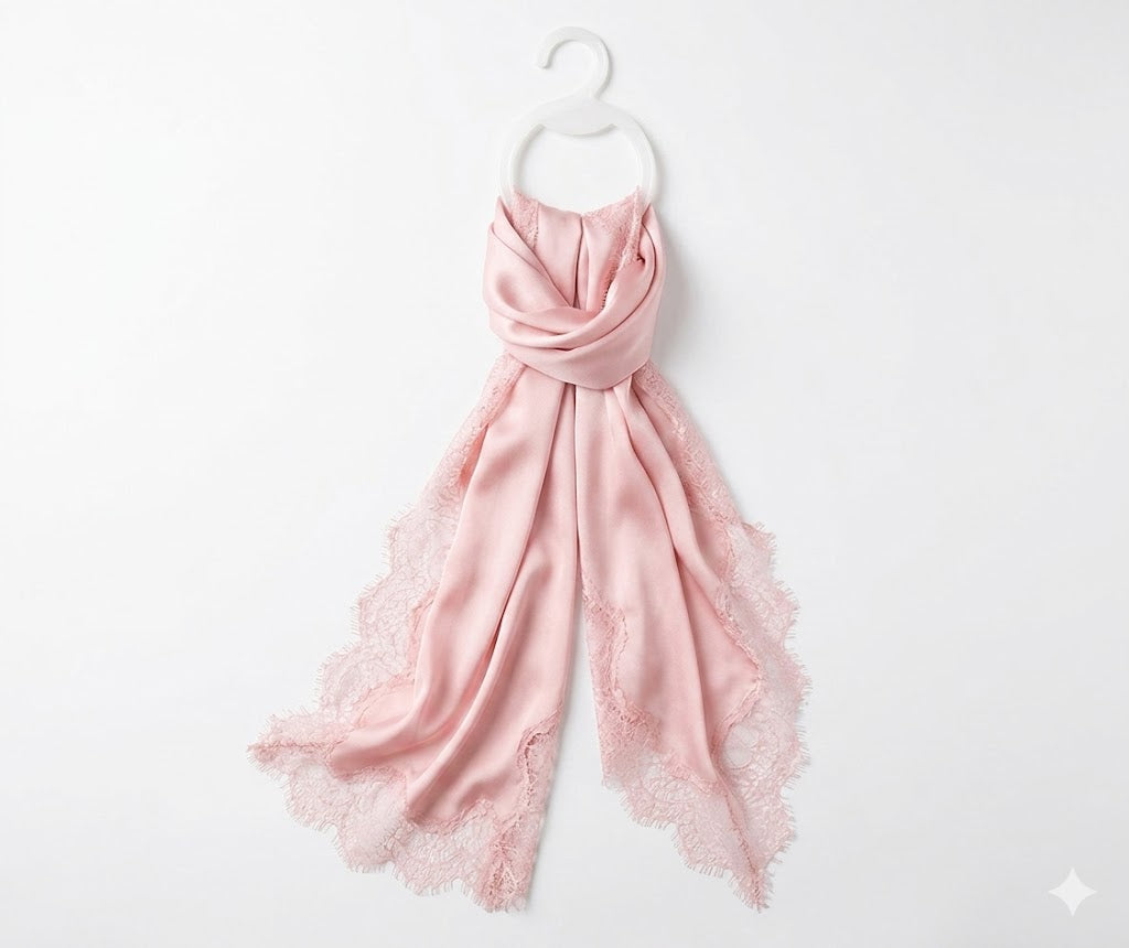 Foulard sarong à finition dentelle à nouer en ceinture asymétrique