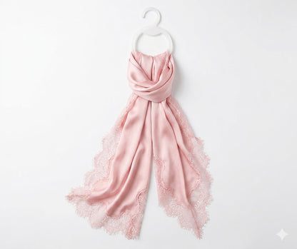 Foulard sarong à finition dentelle à nouer en ceinture asymétrique