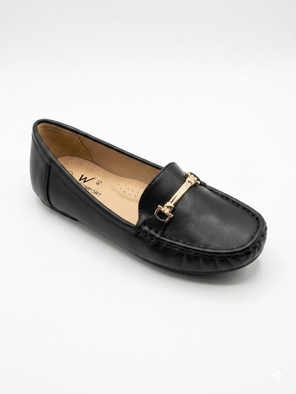 Mocassin Souple – Barre Horsebit Dorée