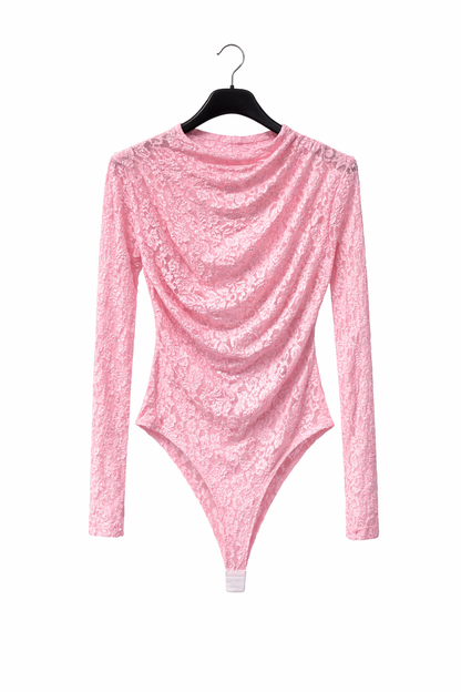 Body dentelle col haut