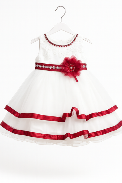 Robe à rubans et fleur