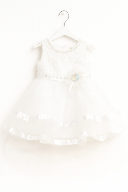 Robe à rubans et fleur