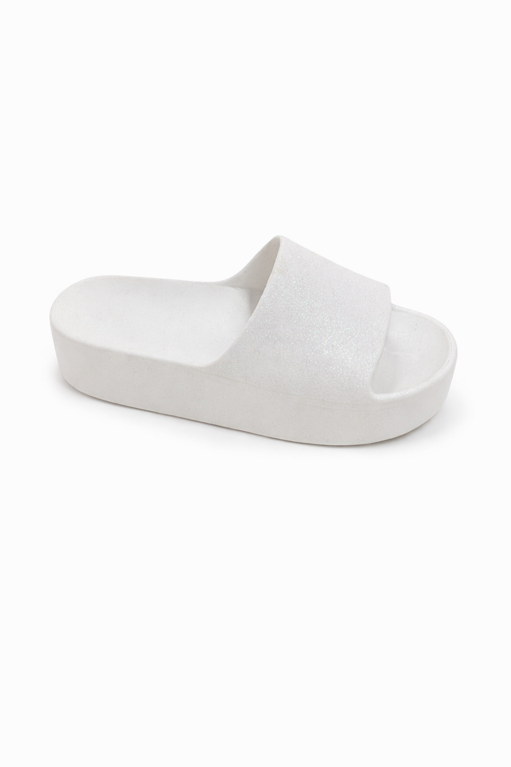 Claquette plateforme effet paillettes