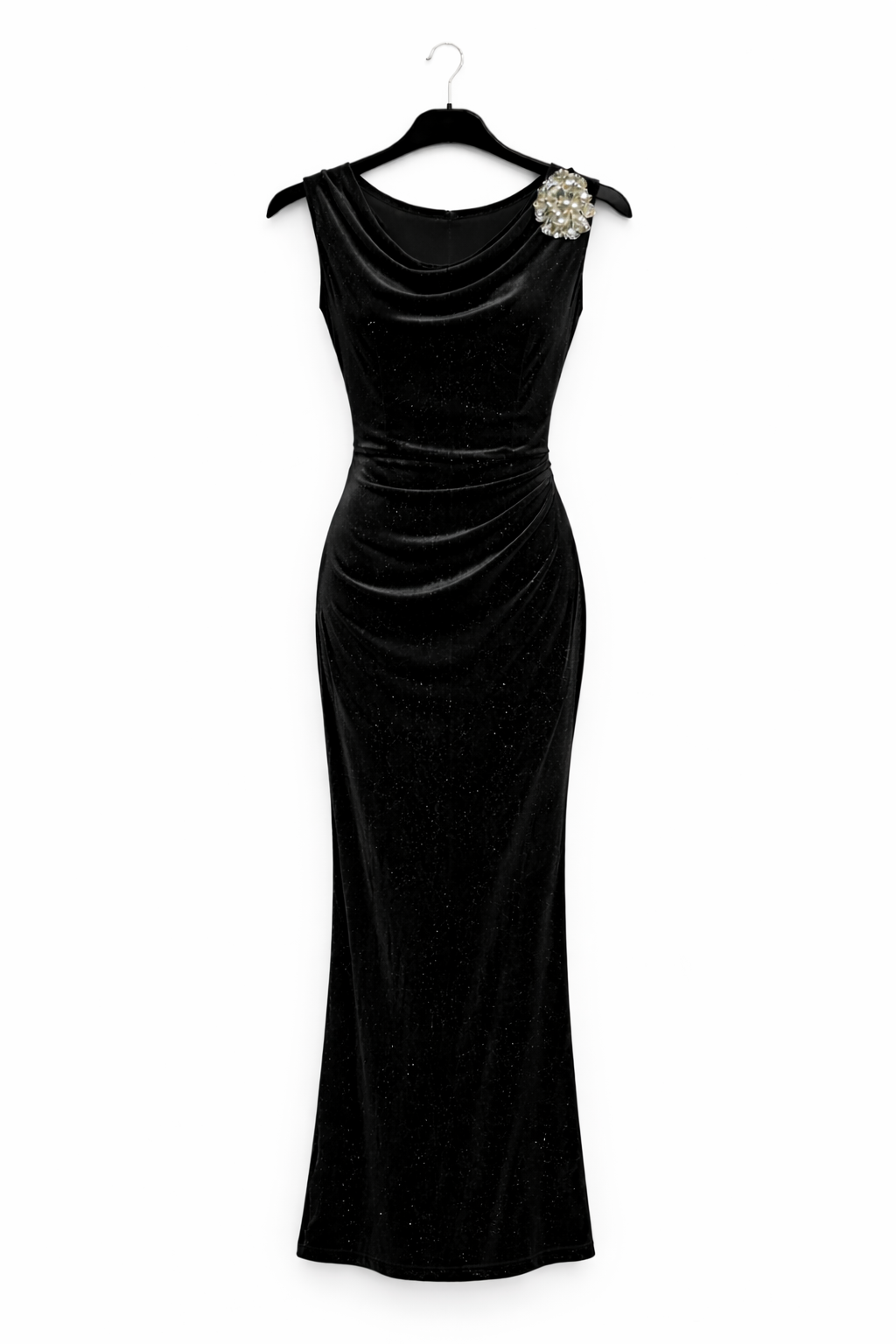 Robe longue élégante en velours