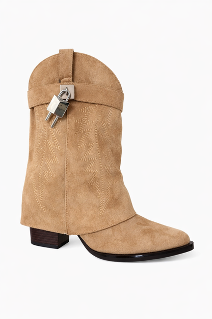 Bottines western en suédine