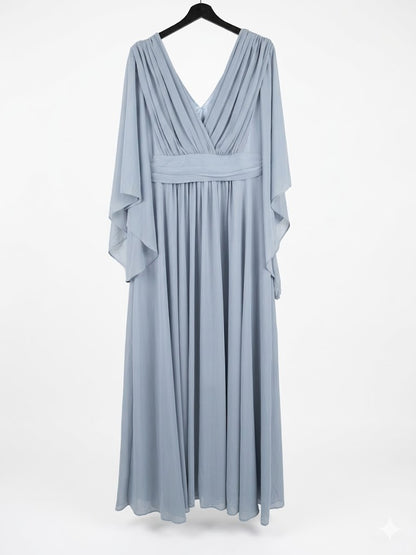 Robe longue avec larges manches fluides