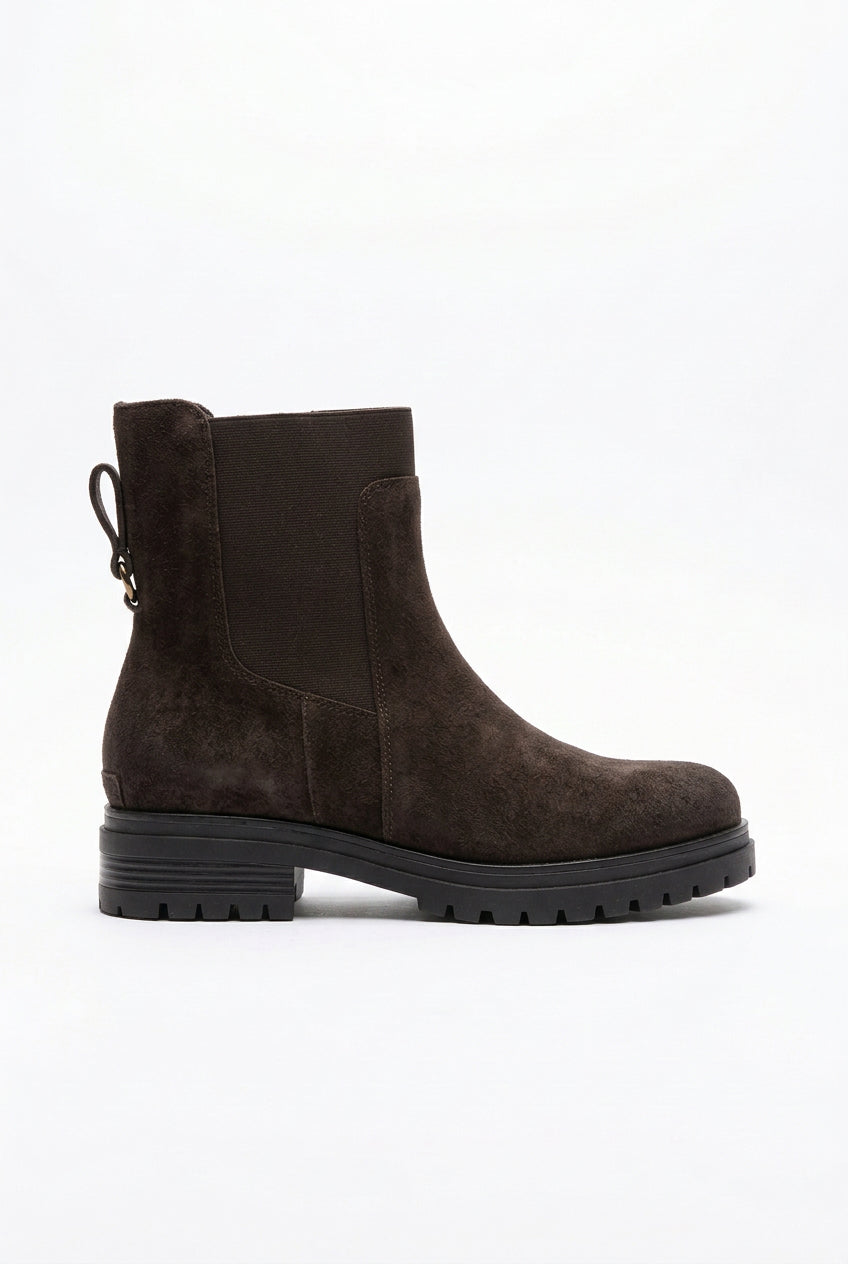 Bottines Chelsea en suédine à boucle et semelle crantée