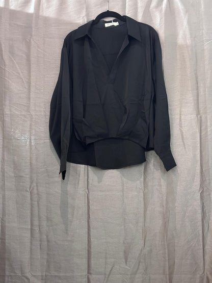 Chemise fluide cache-cœur à pans asymétriques