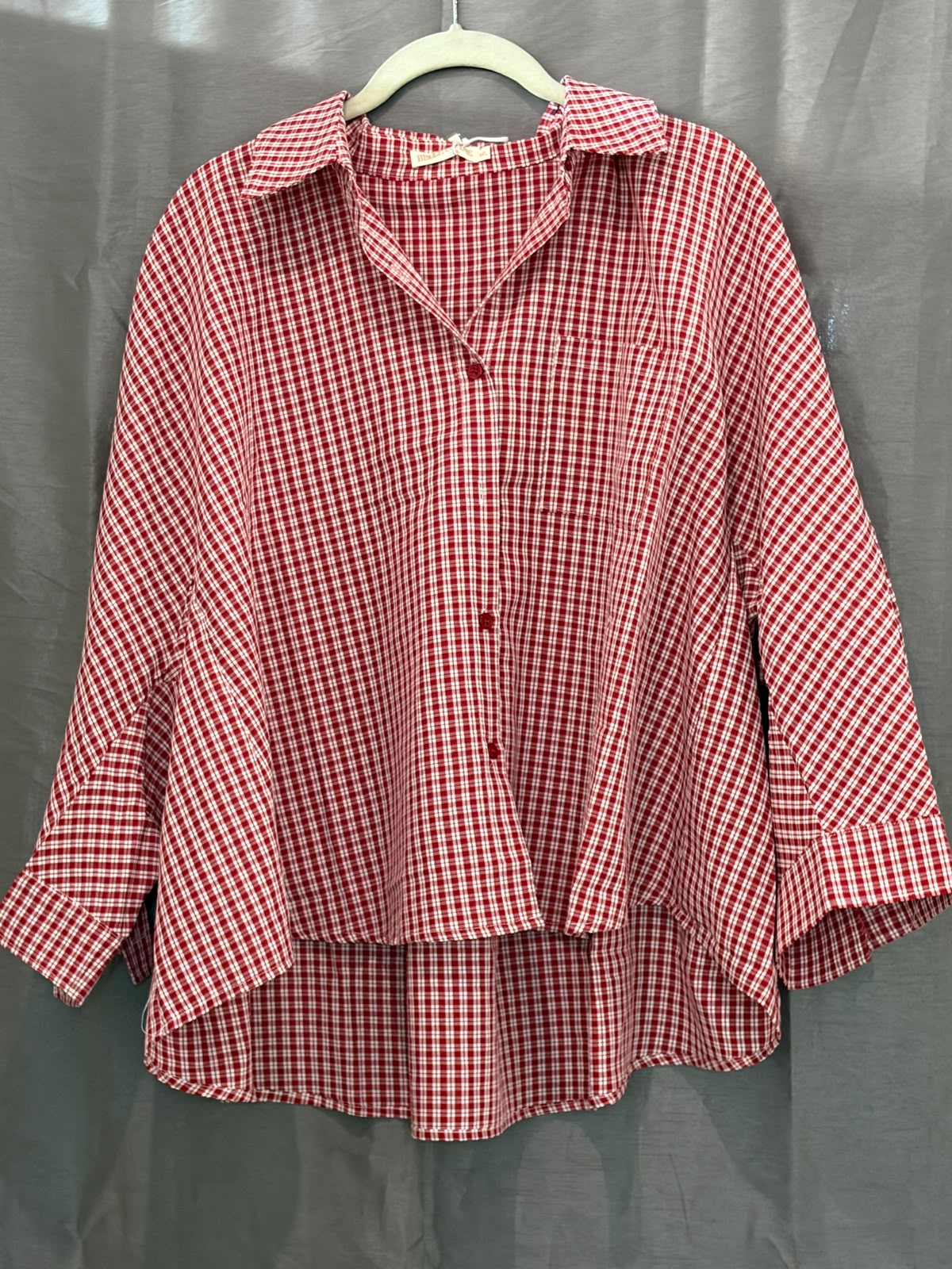 Chemise à carreaux crop oversize