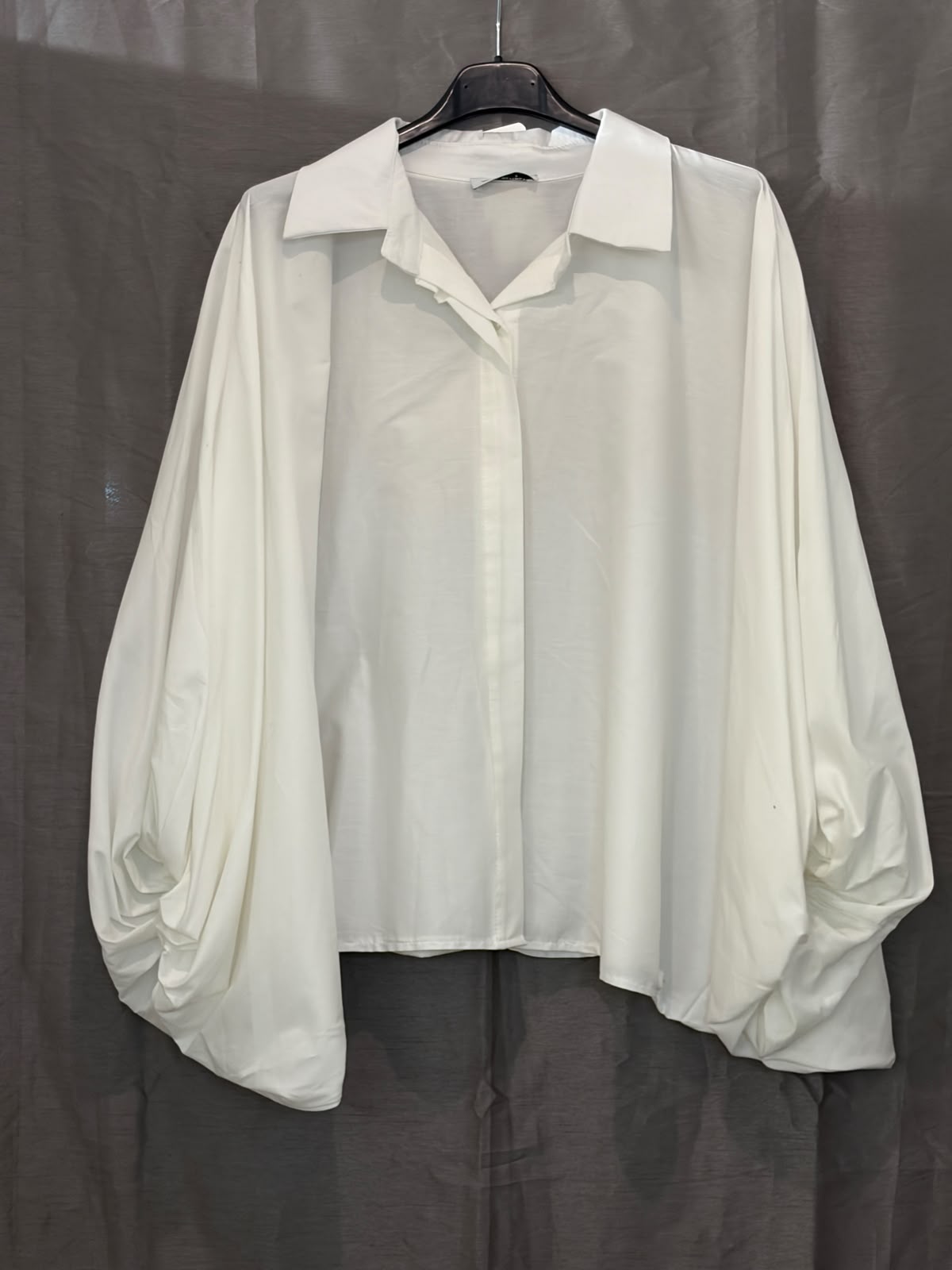Chemise cache-cœur manches bouffantes