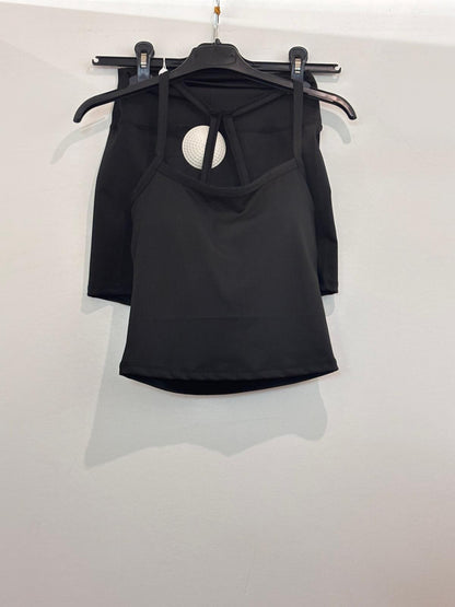 Ensemble brassière et short – tenue de sport assortie débardeur fines bretelles et short