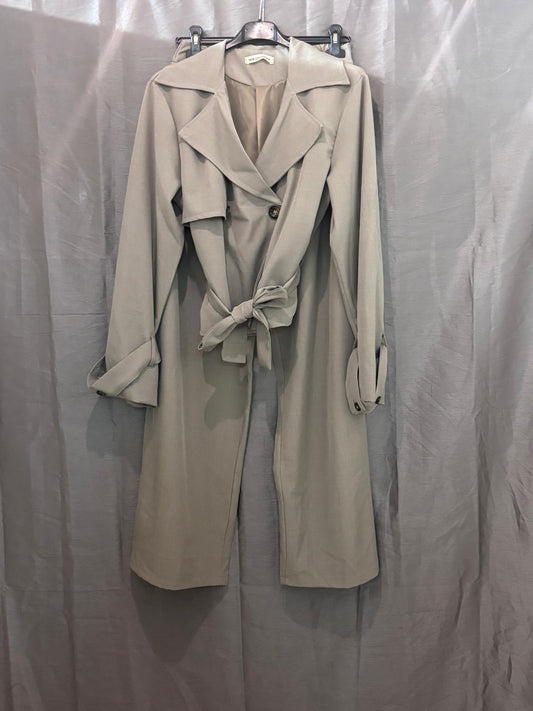 Ensemble trench ceinturé et pantalon large