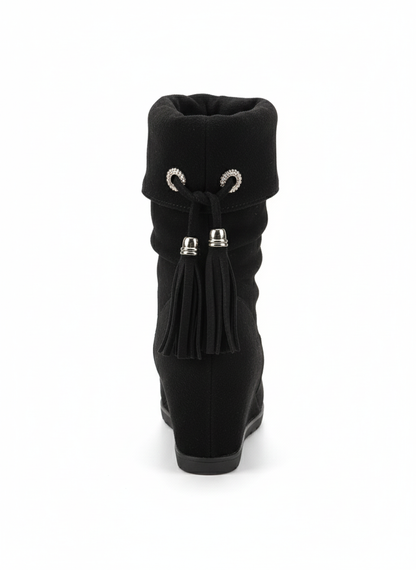 Bottines compensées à franges