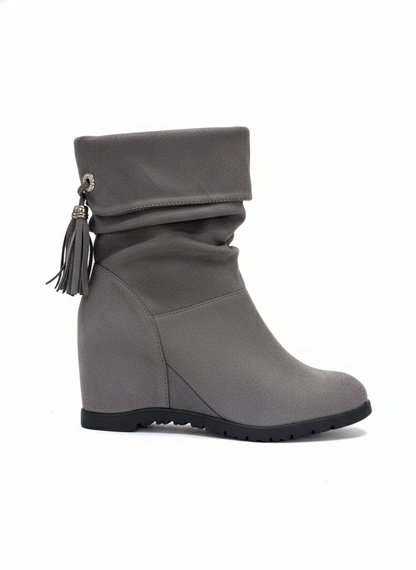 Bottines compensées à franges