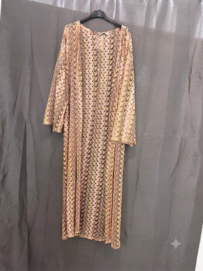 Kimono long manches longues, motif chevrons