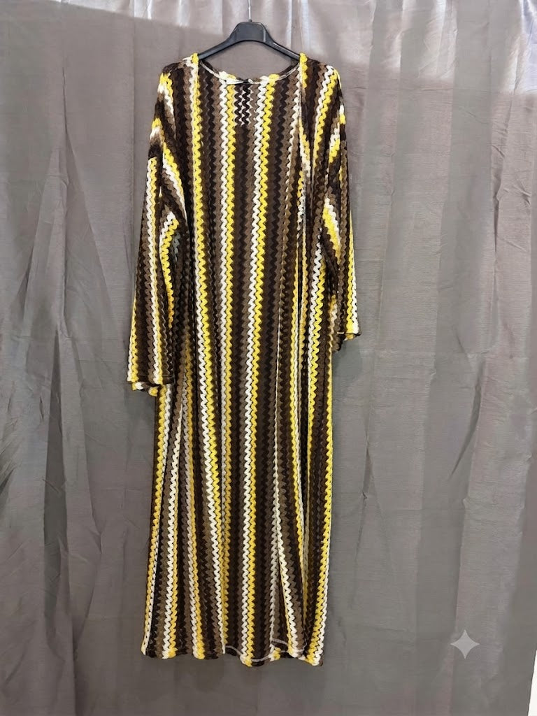 Kimono long manches longues, motif chevrons