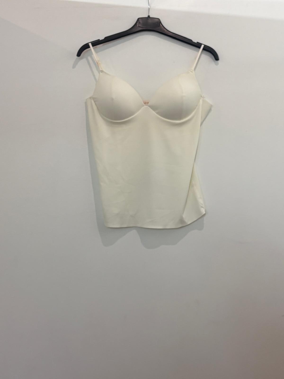 Top bustier à fines bretelles et décolleté cœur coupe ajustée galbante