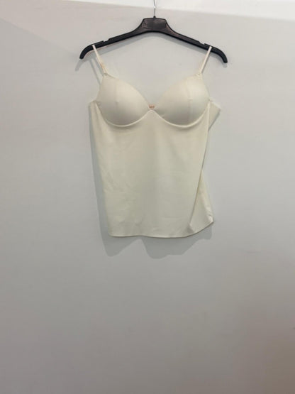 Top bustier à fines bretelles et décolleté cœur coupe ajustée galbante