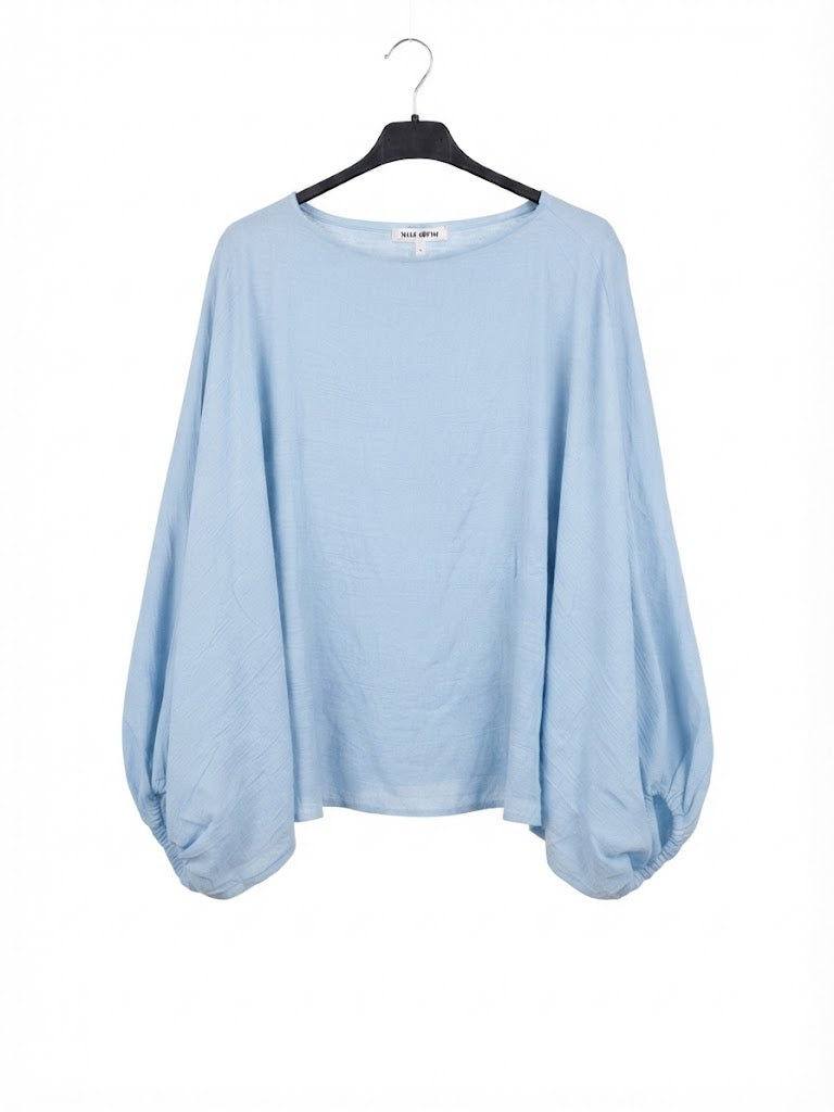 Haut oversize à manches bouffantes