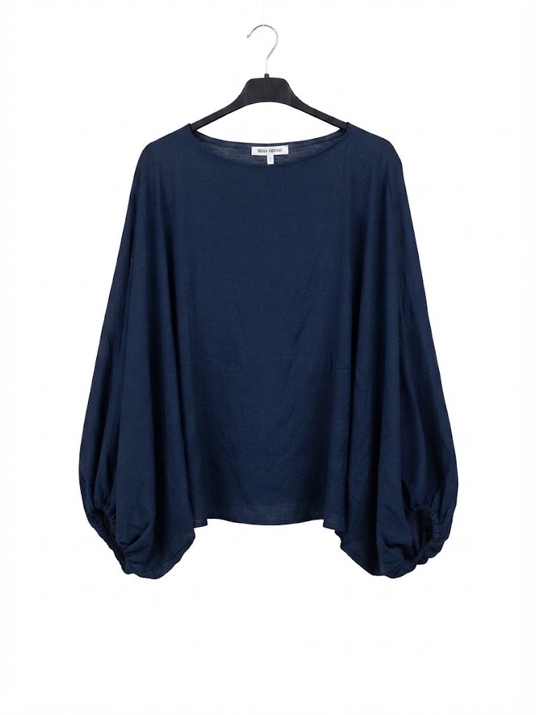 Haut oversize à manches bouffantes